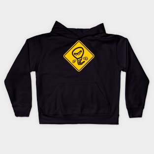 Angry book worm sign Kids Hoodie